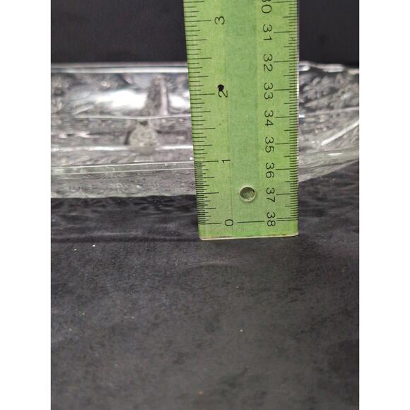 Indiana Glass Pineapple Floral Platter,‎ Depression Glass Tray, 11.5" X 7.5, Vtg - Picture 10 of 10